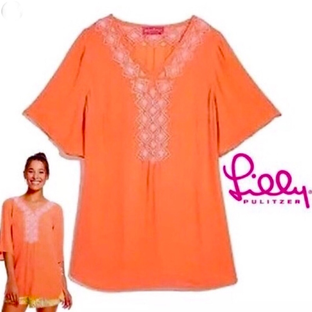 Lilly Pulitzer Rayon Tunic Top V-neck | For Target